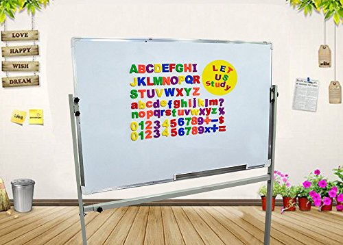 SIMUER Letras y números magnéticos Magnetic Alphabet Letters Numbers Symbols Refrigerator Magnets Educational Toys Teaching Aid for Preschool Kids with Bucket 78 PCS