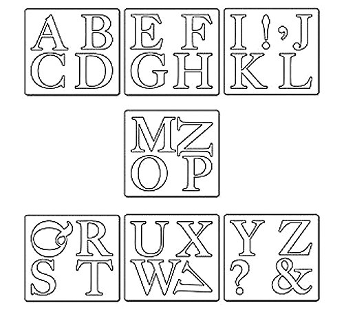 Sizzix Bigz Serif Essentials EL Smith - Juego de 7 troqueles, diseño de alfabeto, multicolor