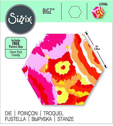 Sizzix Bigz Troquel Hexágono 2 "lados (B&W)