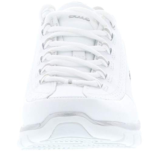 Skechers Women’s Synergy-Elite Status Trainers, White (White/Silver), 3.5 UK