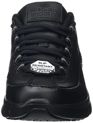 Skechers Women's's Sure Track-TRICKEL Work Shoes, Black (Black Leather Blk), 4 UK