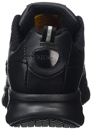 Skechers Women's's Sure Track-TRICKEL Work Shoes, Black (Black Leather Blk), 4 UK