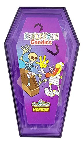 Skeletons Candies Puzzle caramelo comprimido - Caja expositora con 18 ataúdes