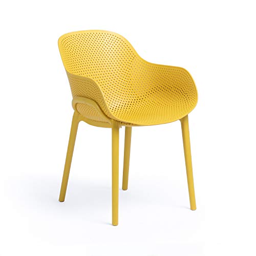 SKLUM Silla de Exterior Altea Polipropileno Amarillo Fresia - (Elige Color)