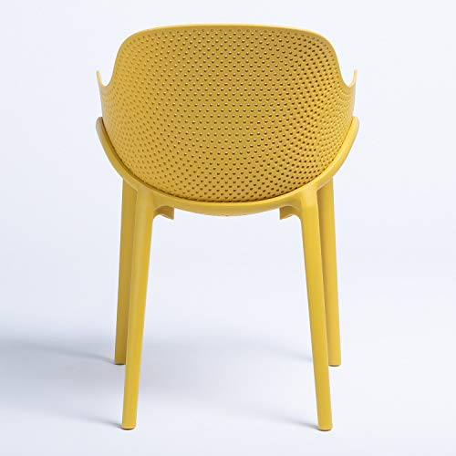 SKLUM Silla de Exterior Altea Polipropileno Amarillo Fresia - (Elige Color)