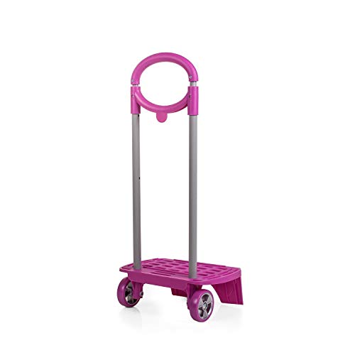 SKPAT - Carrito para Mochilas Escolares Infantiles Niño Niña Adaptables Ligero Resistente 1116, Color Fucsia