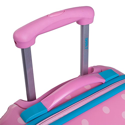 SKPAT - Maleta Infantil Cabina de Viaje 4 Ruedas Trolley Policarbonato Estampado Lunares. Equipaje de Mano. Rígida y Ligera. Candado. Low Cost. Estilo y Marca. 66450, Color Rosa