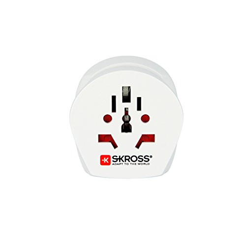 Skross 73641 - Adaptador de Viaje para países Que utilizan el estándar Británico, Blanco