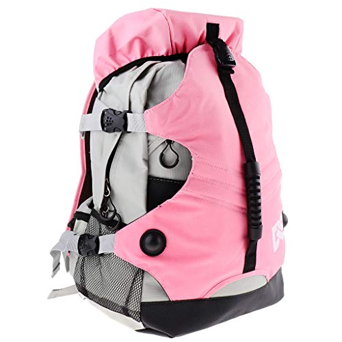 SM SunniMix Mochila De Patines De Hielo/En Línea/con Ruedas - Bolsas De Patinaje Grandes para Llevar Patines De Hielo, Patines De Ruedas, Artículos Deportivos - Rosado, Tal como se Describe