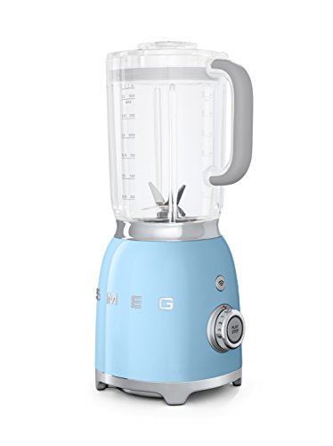 SMEG Batidora BLF01PBEU, 800 W, 0.45 litros, Metal, plástico, 4 Velocidades, azul pastel