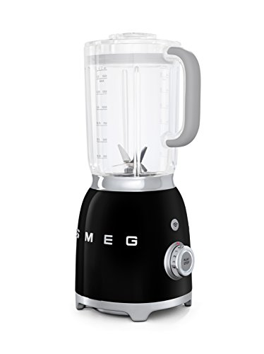 Smeg BLF01BLEU Batidora, 150 W, 0.45 litros, Metal, plástico, 4 Velocidades, Negro