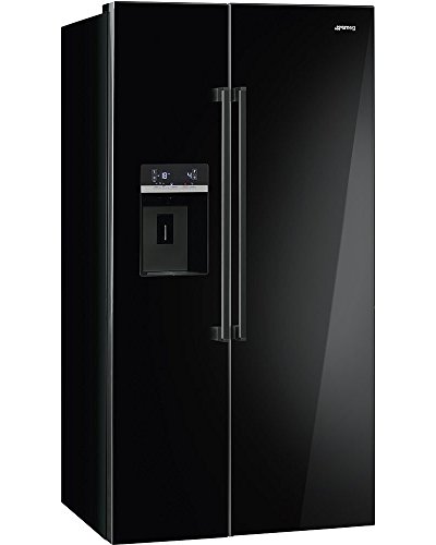 Smeg SBS63NED Independiente 544L A+ Negro nevera puerta lado a lado - Frigorífico side-by-side (Independiente, Negro, Puerta americana, LED, LCD, 544 L)