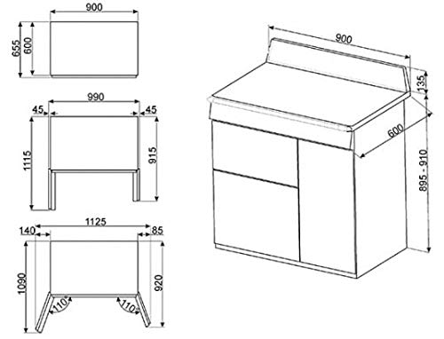 Smeg TR93X Independiente Encimera de gas A Acero inoxidable - Cocina (Cocina independiente, Acero inoxidable, Giratorio, Frente, Encimera de gas, esmalte de acero)