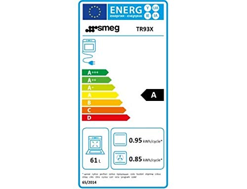 Smeg TR93X Independiente Encimera de gas A Acero inoxidable - Cocina (Cocina independiente, Acero inoxidable, Giratorio, Frente, Encimera de gas, esmalte de acero)