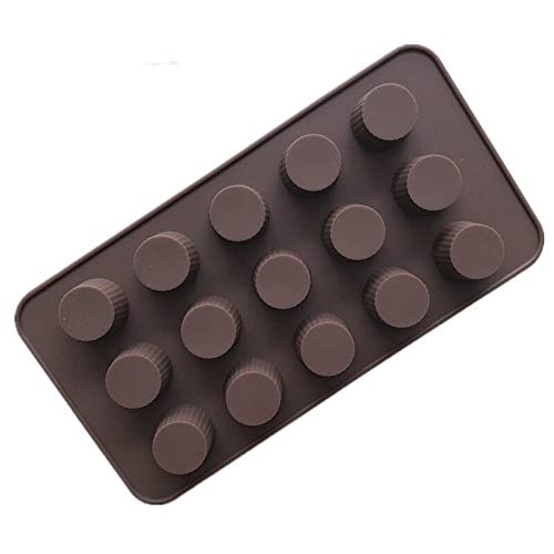 SMXGF Moldes De Chocolate Estilo Cilindro Redondo De Grado Alimenticio Incluso 15 Hornos Refractarios De Alta Temperatura con Molde De Hielo con Pudín De Chocolate