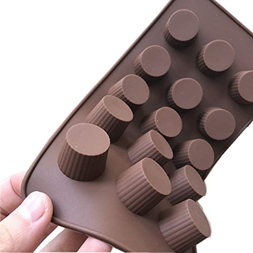 SMXGF Moldes De Chocolate Estilo Cilindro Redondo De Grado Alimenticio Incluso 15 Hornos Refractarios De Alta Temperatura con Molde De Hielo con Pudín De Chocolate