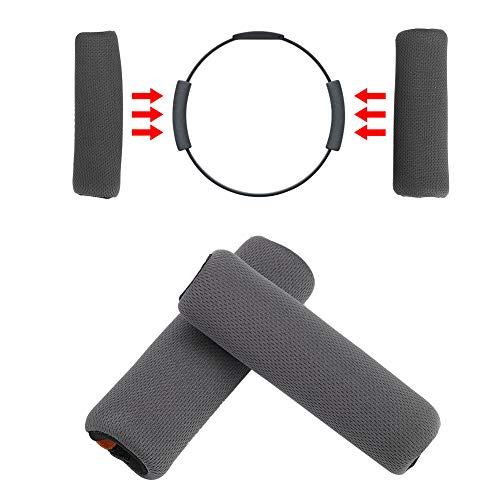 Socobeta Accesorio de Anillo de Fitness 3 en 1 Que Incluye Polainas Correa Protector de Mano Bolsa de Almacenamiento de Agarre Conjunto de Repuesto portátil(Gris)