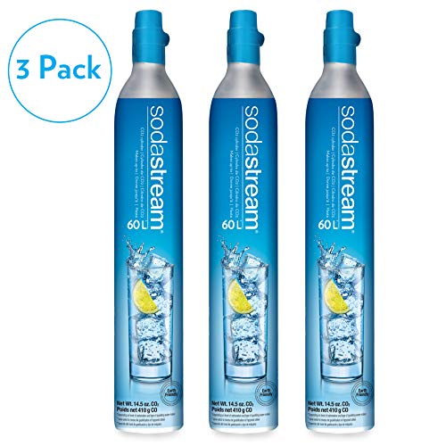 Sodastream 60 Liter Carbonator Set of Three Spare Replacement Cylinders for Soda Stream Machines and Samsung Refrigerators Buy a 3 Pack and Save by SodaStream