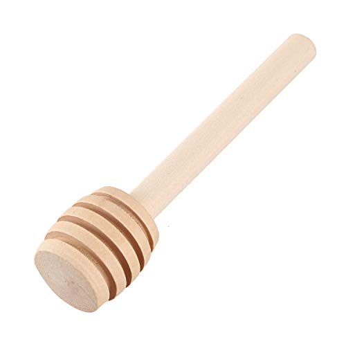 SODIAL Pack de 100 Unidades de Mini Varillas de Madera Miel Cuchara de Helado De 3 Pulgadas, empaquetados Individualmente, Servidor para tarros de Miel dispensan Miel de acquerugiola, bomboneras