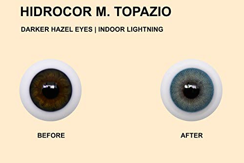 Solotica Hidrocor Topazio - lentillas de colores mensuales - 1 par (2 undidades) (0.00, 8.70, 14.20, 2.00)