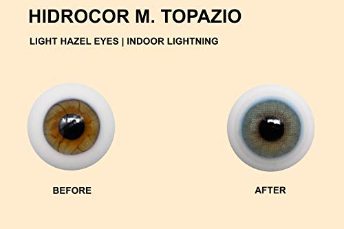 Solotica Hidrocor Topazio - lentillas de colores mensuales - 1 par (2 undidades) (0.00, 8.70, 14.20, 2.00)