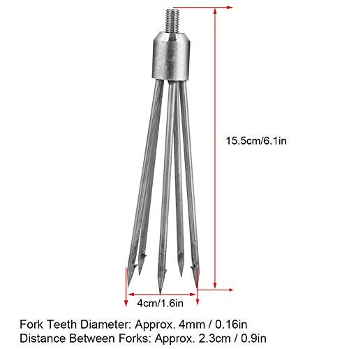 SolUptanisu Lanza de Pesca, Pesca Arpón Submarina de Acero Inoxidable Horquilla de Pesca Punta de Lanza de Poste Espada de Pesca Tenedor Pescado Equipo de Pesca Accesorio de Aparejos