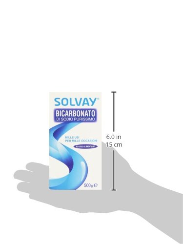 Solvay – Bicarbonato de sodio, para uso alimentario, 500 g