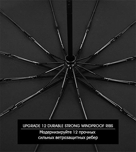 Sombrillas Terraza Fuerte Resistente Al Viento 3 Paraguas Automático Plegable Hombres Sombrilla Mujeres Lluvia 12 Costillas Sombrillas Grandes Regalo Comercial Portátil Gris