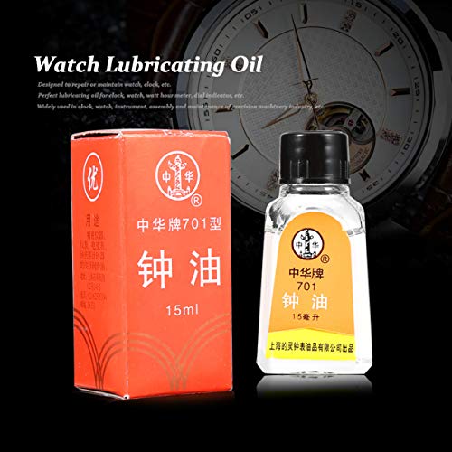 Sonew Relojes Aceite lubricante, Aceite 100% sintético para lubricar los Relojes de su Abuelo Herramienta de Mantenimiento de reparación Restaura y afloja los Movimientos del Reloj Liberty Oil