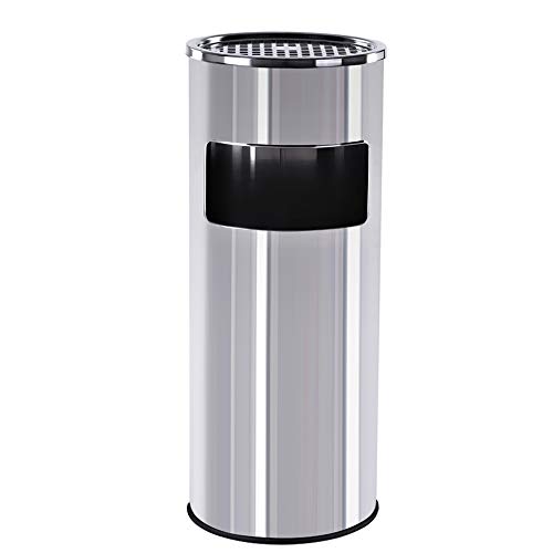 SONGMICS 30 L Cubo de Basura de Acero Inoxidable Cenicero LTB17P