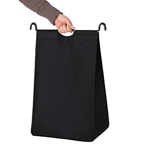 SONGMICS Carrito de Lavandería, Cesta de lavandería, Colector de Ropa con 3 Bolsas de Tela Extraíbles, Clasificador de Ropa, Robusto, 3 x 44 litros, Negro LSF003B