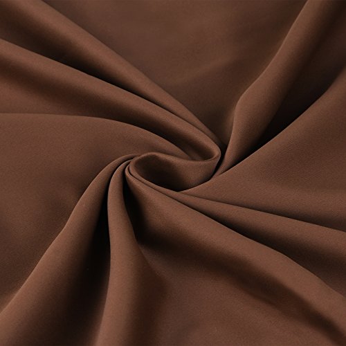 SONGMICS Cortina Ocultante con 8 Ojales, 100% Poliéster, 145 x 245 cm, Color Chocolate LRB245K-2