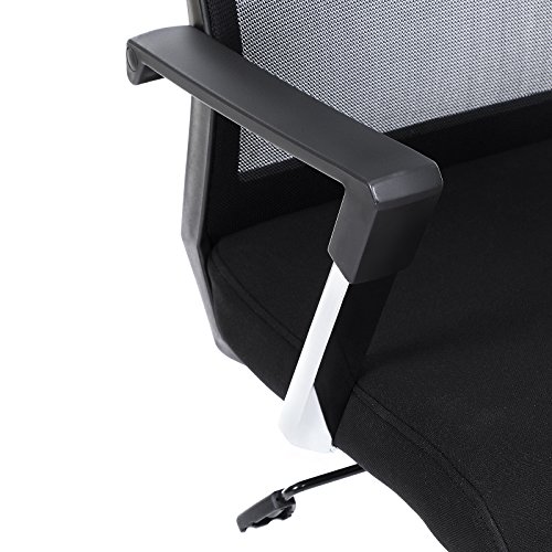 Songmics Silla giratoria de Oficina Silla de Escritorio de Malla Altura Ajustable Negro OBN83B