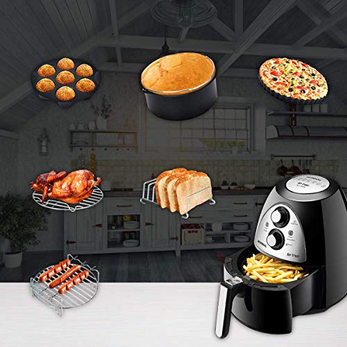 Songway Accesorios de freidora de Aire de 8 Pulgadas para Gowise USA Cozyna Airfryer XL 5.3QT – 5.8QT, Deluxe Deep Fryer Accesorios Set de 8/12 (8PCS)