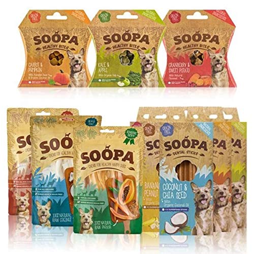 Soopa Calabaza y Zanahoria Saludables Bocadillo para Perro, 50 g