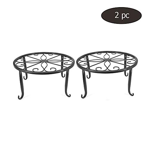 Soporte de metal para macetas de jardín,Soporte de metal para macetas de interior,diseño redondo de hierro forjado para decoración de balcón en interiores y exteriores