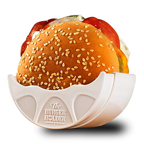 Soporte para hamburguesas, carcasa de plástico sólido original ajustable para uso doméstico o restaurante, apto para lavaplatos y sin BPA