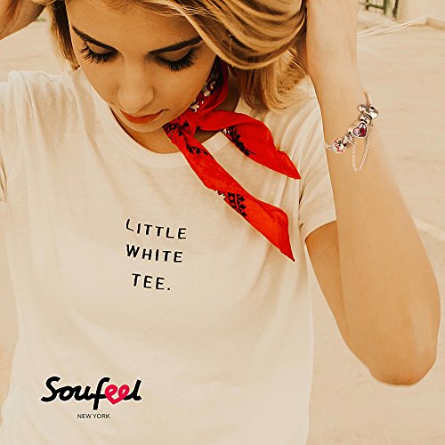 SOUFEEL Abalorio Charm Pulsera de Foto Personalizado Plata de Ley Navidad Cumpleaño y Aniversario para Madre Mujer Niña