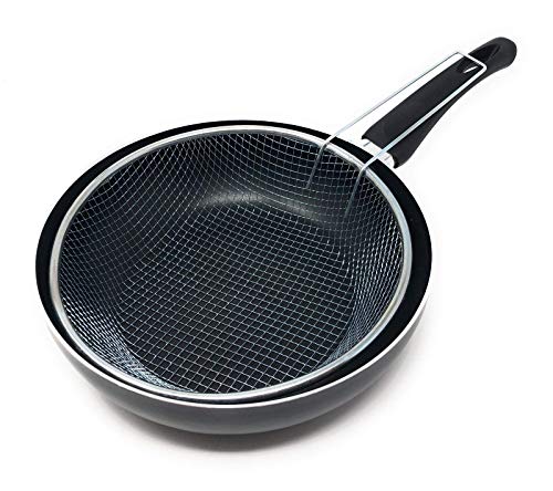 Space Home - Sartén Freidora con Cestillo - Inducción - Doble Recubrimiento Antiadherente Nonstick Plus - Ø 26 cm