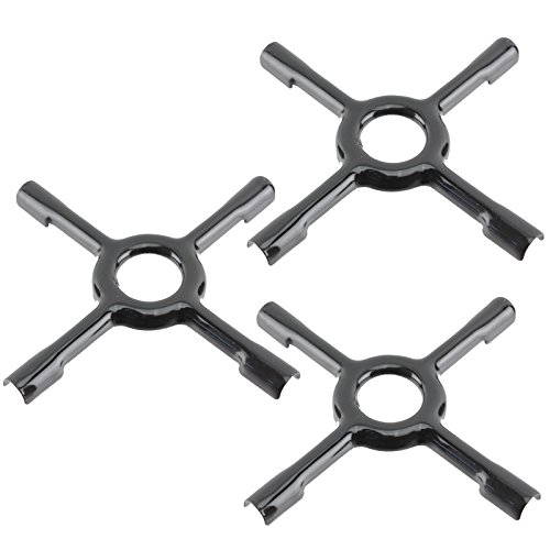 Spares2go Universal gas cocina de cerámica cacerola apoyo soporte salvamanteles Moka (tamaño mediano, 150 mm, pack de 3)