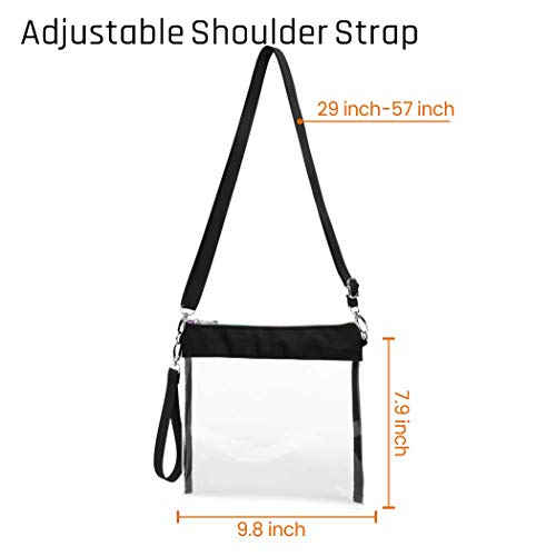 SPEEDEVE Bolso Transparente Aprobado para estadios,5006-Negro