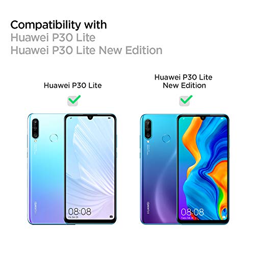 Spigen, 2Pack, Protector de Pantalla Huawei P30 Lite, [Caso amistoso], 3D Cobertura Completa, Anti-Burbuja, Anti-Scratch, Cristal Templado Premium para Huawei P30 Lite (L39GL25749)