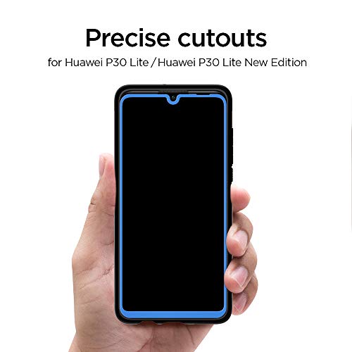 Spigen, 2Pack, Protector de Pantalla Huawei P30 Lite, [Caso amistoso], 3D Cobertura Completa, Anti-Burbuja, Anti-Scratch, Cristal Templado Premium para Huawei P30 Lite (L39GL25749)