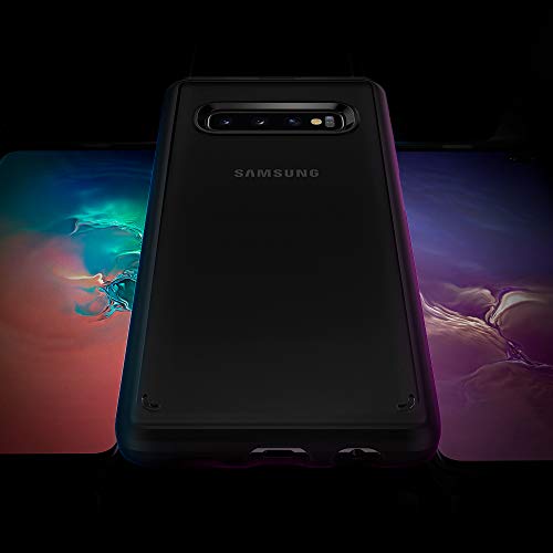 Spigen Compatible con Galaxy S10 Plus /S10+ Ultra Hybrid con Tecnología de cojín de Aire y protección híbrida de la caída - Negro Mate