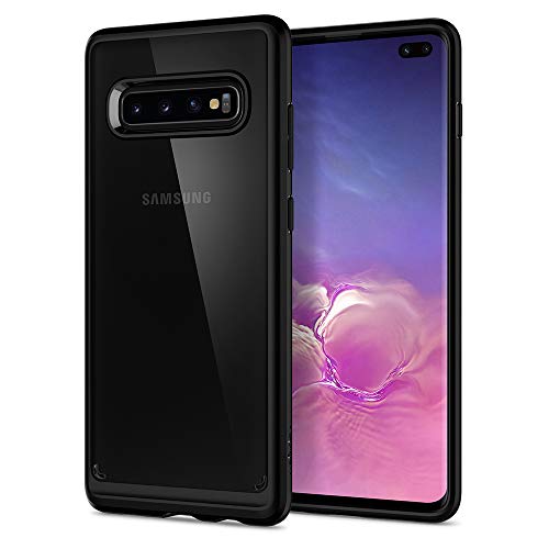 Spigen Compatible con Galaxy S10 Plus /S10+ Ultra Hybrid con Tecnología de cojín de Aire y protección híbrida de la caída - Negro Mate