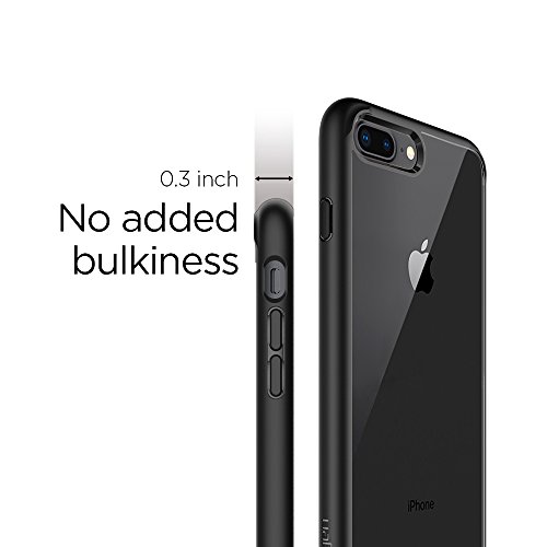 Spigen Funda iPhone 7 Plus / 8 Plus, Ultra Hybrid 2 Tecnología de amortiguación de Aire y protección híbrida contra caídas - Black