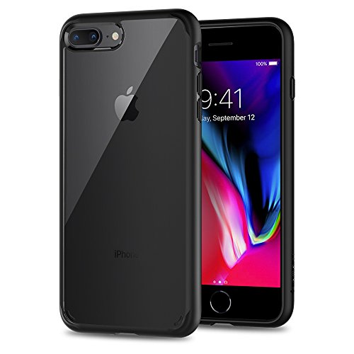 Spigen Funda iPhone 7 Plus / 8 Plus, Ultra Hybrid 2 Tecnología de amortiguación de Aire y protección híbrida contra caídas - Black