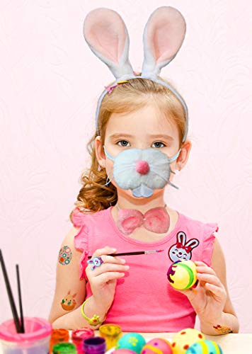 Spring Country Diadema de Conejo de Pascua Disfraz de Conejo para niños niñas Adultos Pascua Halloween Orejas de Conejo Disfraz