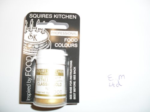 Squires Kitchen Metálico Lustre Los Alimentos de Color Polvo Oro Clásico 4g