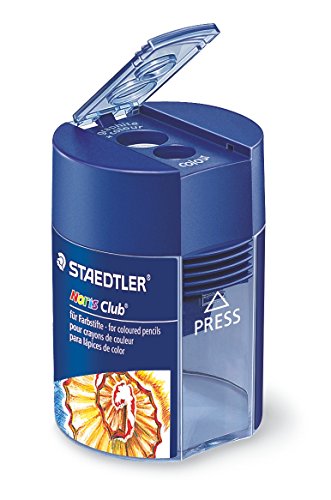 STAEDTLER Noris 512002 - Sacapuntas doble con tapa, Azul, Round Design